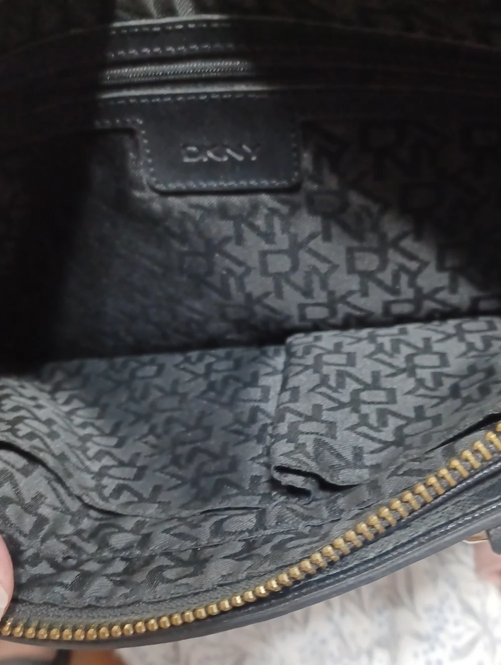 Black DKNY Bryant Park Saffiano With Gold Hardware. LIKE NEW.